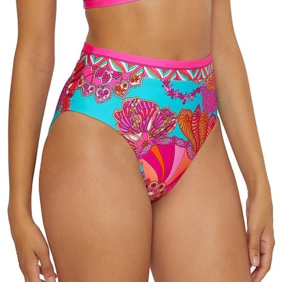 Trina Turk  Meilani High-Waisted Bikini Bottom Size 12 - Picture 1 of 5